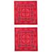 MTL Extra Large 27 Inch Cotton Texas Paisley Red Bandanas Pack of 2