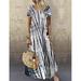 New Women's Summer Dress Beach Sundress Loose Dress Maxi Dress Bohemian Tie Dye Short Sleeve Crewneck Dress