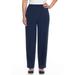 Alfred Dunner Women's Classics Corduroy Pull-On Proportioned Medium Pant - Plus Size, Navy, 16 Plus