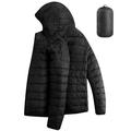 Packable Short Down Jacket Winter Puffer Coat Lightweight Quilted Down Parka Coat Hiking Outwear