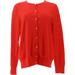 Lands' End Supima Cotton Cardigan Sweater Bright Cherry S NEW 489021