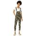 Cover Girl Junior's Plus Size Skinny Long Jumpsuit Overalls Sexy Straps Zip up Sleeveless, Camo, 20