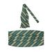 Jacob Alexander Woven Double Stripe Men's Cummerbund and Self-Tie Bow Tie Set - Hunter Green Gold