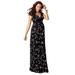 Egmy Women'S Floral Short-Sleeved Dress Pregnant Women Maternity Long Dress