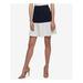 TOMMY HILFIGER Womens Navy Swing Color Block Above The Knee Skirt Size 0
