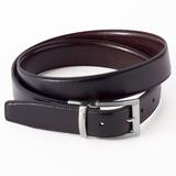 Croft & Barrow Reversible Stitch-Edge Faux-Leather Belt Black Brown Reversible
