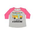 Inktastic You Dont Scare Me- I Drive a School Bus Adult Women's Plus Size T-Shirt Female Baseball Heather and Hot Pink 4X