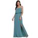 Ever-Pretty Womens Young Prom Dress Beaded High Waist Maxi Homecoming Dress 00108 Dusty Blue US10