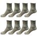 8 pairs Mens Breathable Comfortable Soft Fashion Cotton Casual Crew Business Dress Socks Under the Calf Size 6-10