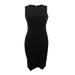 Calvin Klein Women's Petite Scuba Crepe Sheath Dress (6P, Black)