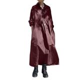 ZANZEA Women Collared Solid Baggy Long Shirt Dress Bohemian Casual Maxi Shirt Dress