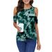 Sexy Dance Summer Shirt Blouse for Women Casual Loose Floral Print Tunic Tops Ladies O-neck Off Shoulder Beach Tee Top