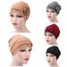 Cheers.US Women Turban Flower Caps Elastic Beanie Headscarf Vintage Headwrap Hats