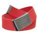 Cut to Fit Men's Golf Casual Belt Antique Silver Flip Top Buckle 1.5 Width with Adjustable Canvas Web Belt X-Large Red