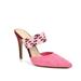 SHOE REPUBLIC LA Women's Slip On Stiletto Pointed Toe Heel Dress Casual Pump Shoes Rosella Pink Size 5.5