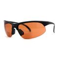 Mens Sport Baseball Half Rim Bifocal Reading Sunglasses Matte Black Brown +2.00