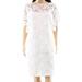 Lauren by Ralph Lauren NEW White Women's Size 8 Floral Sheath Dress