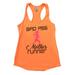 Funny Womens Flowy Tank Top â€œBad A** Mother Runner" Mother Tank Top Gift Small, Orange