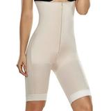 Slimming Braless Body Shaper with Thighs Slimmer Post-surgical Post-partum Womens Shapewear for dress Strapless, Inside Hooks and Frontal Zipper