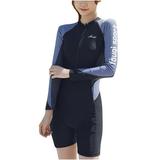 Lanhui Women's Wetsuit Long Sleeve Jacket Neoprene Wetsuits With Front Zipper Wetsuits(B)