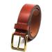 Rolfs Belts for Men Leather Genuine Full Grain, 35 MM Wide Belt with Antique Brass Buckle - Tan - 34
