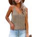 Avamo Womens Knit Cami Tunic Tops Crochet Knit Tank Workout Blouse Sleeveless Shirt Sweater Vest