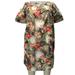 A Personal Touch Women's Plus Size Square Neck Lounging Dress - Olive Jungle - 2X