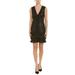 Nicole Miller Artelier BLACK Sparkle Stretch Ruffle Dress, US 8