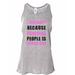 Womenâ€™s Funny "I Workout Because Punching People Is Frowned Upon" Soft Tank Top Medium, Gray