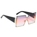 TureClos Metal Frame Sunglass Square Shape Lens UV-protection Hinge Design Sun Glasses C03 Gold Frame Purple Pink