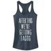 Junior's CHIN UP After Tacos Racerback Tank Top