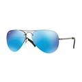 Ray-Ban Pilot 0RB3449 Aviator Sunglasses for Unisex - Size - 59 (Light Green Mirror Blue)