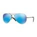 Ray-Ban Pilot 0RB3449 Aviator Sunglasses for Unisex - Size - 59 (Light Green Mirror Blue)