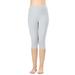 Women & Plus (S-3X) Essential Basic Cotton Spandex Stretch Below Knee Length Capri Leggings (Single & Multi Packs Available)