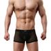 Cathery Men's Sexy Fishnet Trunks Boxer Briefs Openwork Perspective Swim Shorts