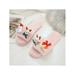 Avamo Winter Women Christmas Santa Claus Warm Plush Slippers Cute Cartoon Children Indoor Bedroom Flat Shoes Festival Gift