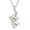 Disney Frozen Silver-Plated Olaf The Snowman Pendant Necklace, 16"