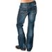 cowgirl tuff co. womens dont fence me in dark stonewash jeans