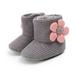 Topumt Autumn Winter Baby Cotton Shoes Soft Anti-slip Flower Shoes Baby Infant Boots