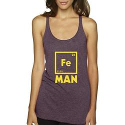 True Way 1261 - Women's Tank-Top Iron Man Fe 26 Periodic Table Science Chemistry XS Vintage Purple