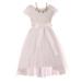 Just Kids Girls White Necklace Lace Hi-Low Junior Bridesmaid Dress