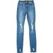 Indigo Rein Juniors Single Button Distressed Jeans