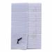 Janie And Jack Blue / White Striped Embroidered Pocket Square - One Size