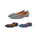 Avamo - Fashion Women Slip On Pointed Toe Flats Loafer Spring Comfort Single Boat Shoes 3 Colors