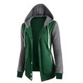 Women Winter Coat Button Front Jacket Long Sleeved Hooded for Ladies with Pockets