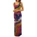 Women's Sleeveless Tie Dye Long Dress Cocktail Party Bodycon Summer Sundress