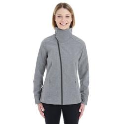 Ladies' Edge Soft Shell Jacket with Convertible Collar - CITY GREY - S