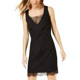 Bar Iii Womens Lace Trim Bodycon Dress