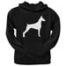 Doberman Pinscher Silhouette Black Adult Hoodie