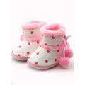 Babula Baby Girls Winter Warm Plush Boots Soft Sole Shoes 0-18M